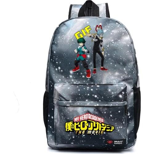 Anime My Hero Academia Canvas Backpack Teenger Packsack Casual High Quality Schoolbag Unisex Student Travel Laptop Bag