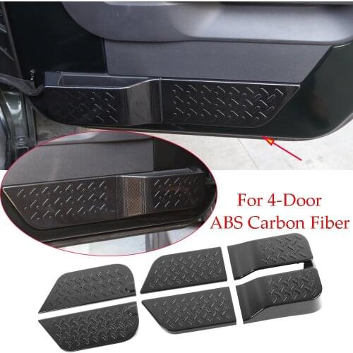 Carbon Fiber ABS Interior Door Panel Cover Kit Forfor Jeep Wrangler JK 2007-2010