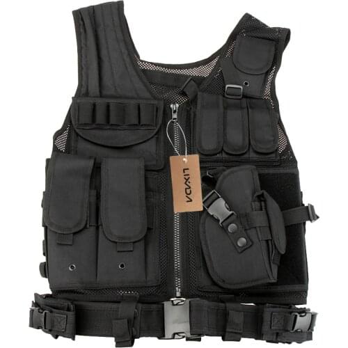 Lixada Tactical Vest Men Hunting Vest Tactical Military Vest Camouflage Vest Body Molle Armor Outdoor Jungle Equipment 5 Color