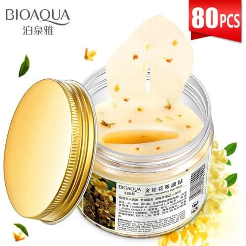 5pcs BIOAQUA Gold Osmanthus Eye Mask 80 Pcs/ Bottle Eye care Collagen gel Whey Protein Sleep Patche Remover dark Circles Eye Bag