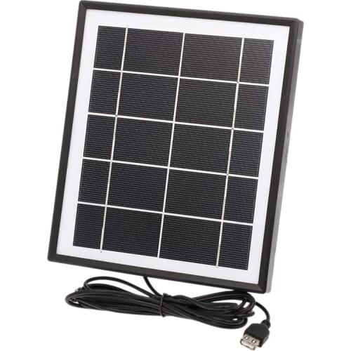 5.5W Monocrystalline Silicon Solar Charging Board Mobile Phone Charger Glass Laminate Board with 3 Meters USB Cable