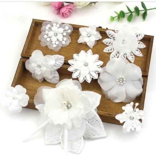 New fashion clothes patch large embroidery DIY decorative lace trumpt white stereo three-dimensional HOT