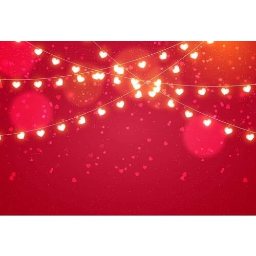 Lovely Valentines background photography vinyl fotografia light hearts photo backdrop for photographer studio props lv-1339