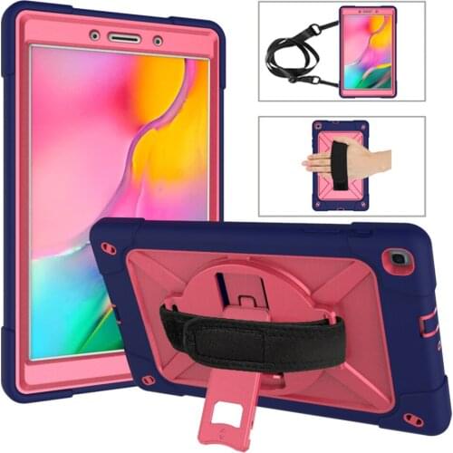Shockproof Case for Samsung Galaxy Tab A8.0 SM-T290/T295Heavy Duty Rugged Case with Hand Strap,Kickstand,Carrying Shoulder Strap