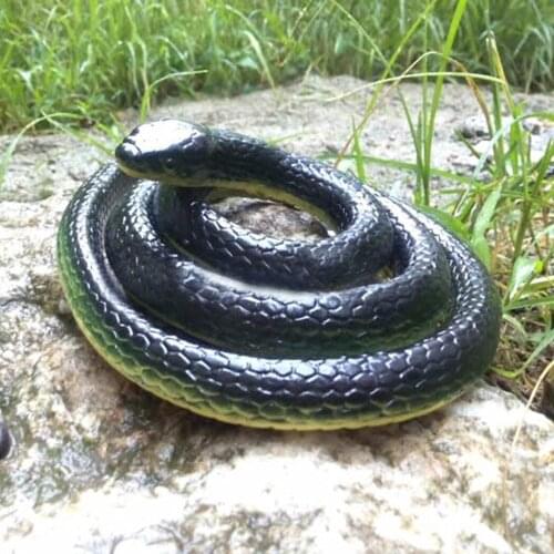 Realistic Fake Rubber Toy Snake Black Fake Snakes That Look Real Prank Stuff Snake 31 Inch Long Juguetes Squishy Toys Kids Toys