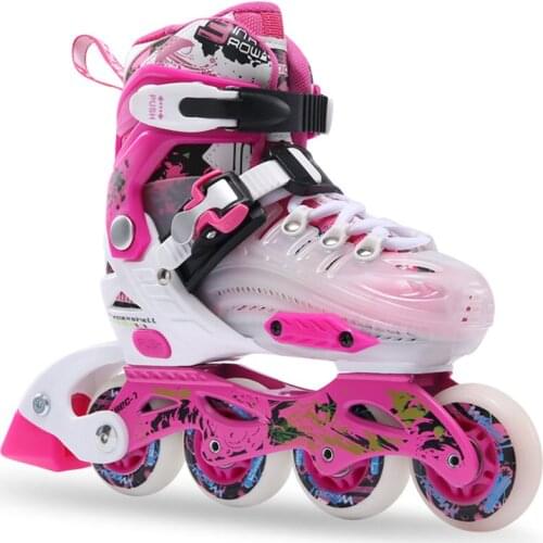 EUR size 30-33 34-37 Adjustable Children Inline Skates Kids Roller Skating Shoes Slalom Free Skating Patines Rocking Type