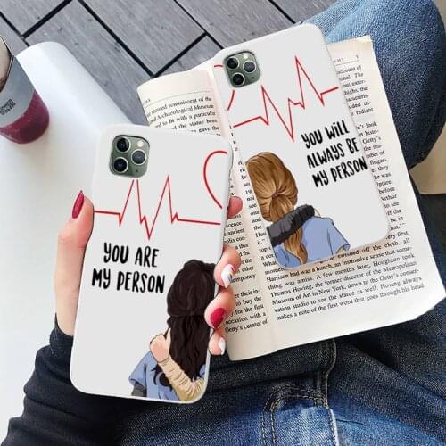 Greys Anatomy tv You're My Person luxury funda Phone Case Candy Color for iPhone 6 7 8 11 12 s mini pro X XS XR MAX Plus