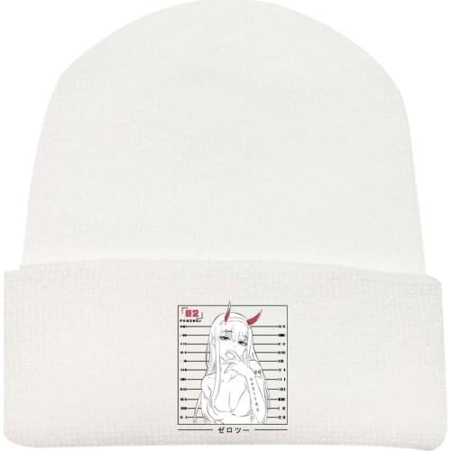 Cotton Hat Partner Killer Kawaii Zero Two Japanese Anime Darling In The Franxx Streetwear Girl Printing Unisex 2021 New Beanies