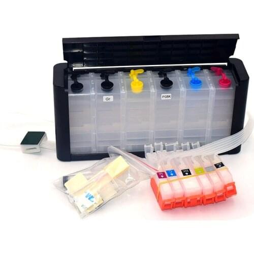6 color PGI-250 CLI-251 Continuous Ink Supply System for Canon MG6320 MG7120 iP8720 MG7520 Printer PGI250 CLI251