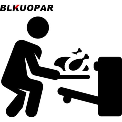 BLKUOPAR for Cooking Oven Kitchen Man Chef Car Stickers Sunscreen Decals Fashionable Vinyl Material Waterproof Suitcase Decor