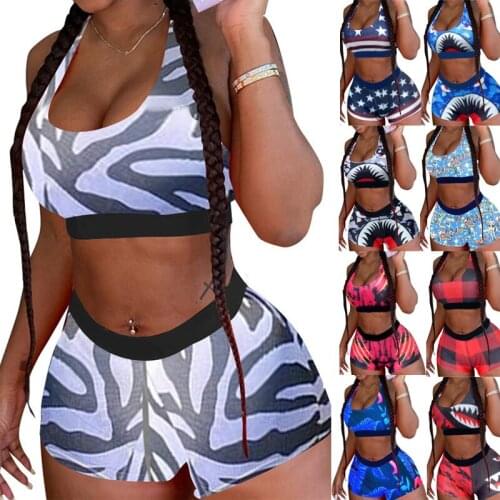 Women Tracksuits Running Breathable Sleeveless Tops Shorts Two-piece Suit Workout Clothes Large Size Sportswear Short Suit