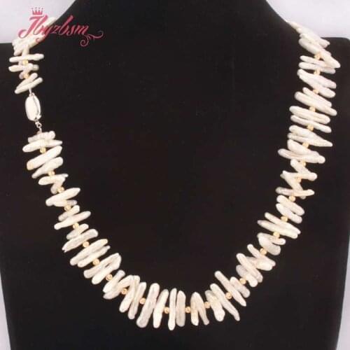 Free Shipping JBYZBSM Natural AAGrade Original Genuine Freshwater Pearl White Beads Knot Chain Women Jewelry Choker Necklace 20"