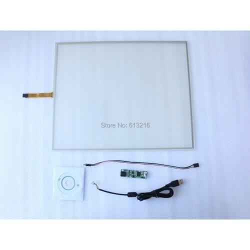 19 inch 4 wire 4:3 resistive touch panel touch screen + USB controller card +CD Room work with LTM190BT03