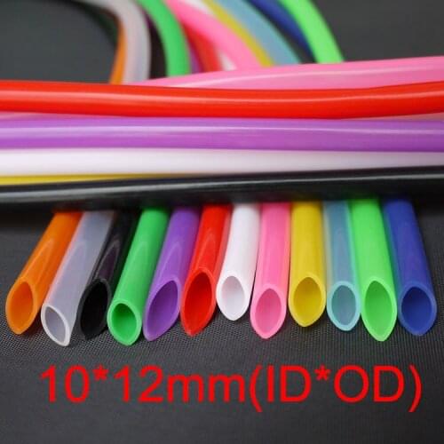 2M 10*12mm 10x12mm Black Red Yellow Clear Blue Medical Food Grade Drink Flexible Pipe Soft Water Hose Silicone Rubber Tube