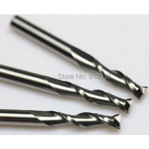 2pcs 8*25MM Two Flutes Spiral Carbide Cutters, CNC Router Tools, Engraving Tool Bits