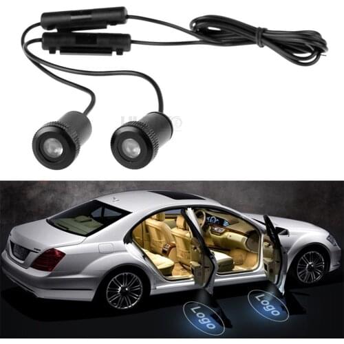 2 x lumière de porte de voiture Laser bienvenue fantôme ombre projecteur Logo lumière pour mazda man nissan Cruze DACIA FOCUS