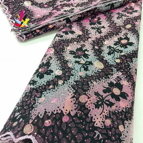 2021 Flocking Velvet Fabric with Sequins French Mesh Wedding Dresses Glitters Sequins inspired Wear for Occasions Celebrants