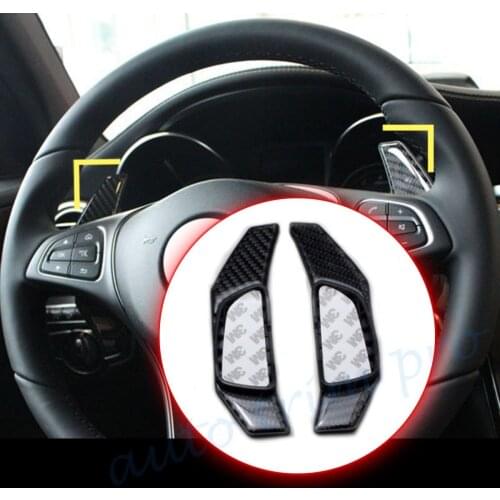 2X Carbon Fiber Shift Paddle Shifter Extension Steering Wheel Fit For Benz A B C E S Class CLA CLS GLA GLC GLE