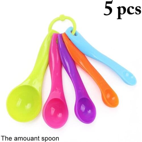 5 PCS Kitchen Measuring Spoons Tools Sets Cake Baking Flour Measure Scoop Milk Powder Spice Sugar Teaspoon Measuring Accessori