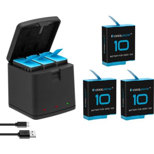 For go pro hero 9 Battery Charger / for GoPro Hero 9 Black 1800mAh Li-ion AHDBT-901 Batteria Camera Accessories