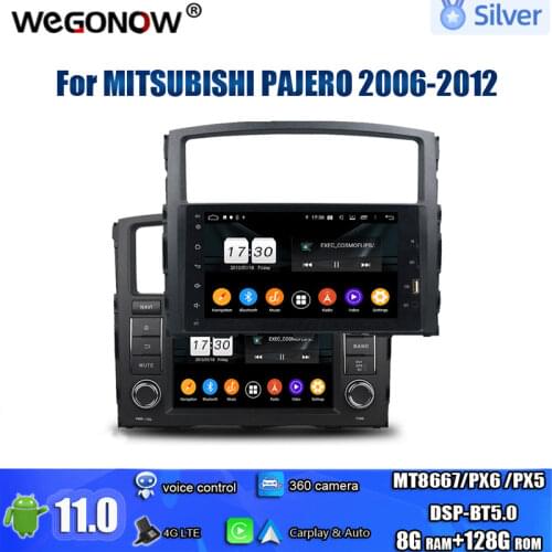 DSP Carplay PX6 TDA7851 Android 10.0 4G+64GB Car DVD Player GPS Map RDS Radio wifi Bluetooth 5.0 For MITSUBISHI PAJERO 2006-2012
