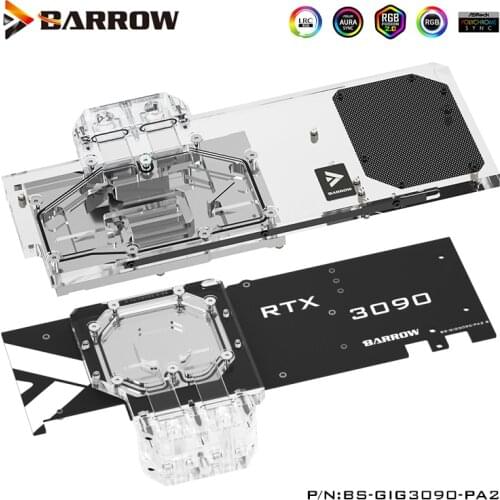 Barrow GPU Water Block For Gigabyte RTX 3090/3080/3080Ti EAGLE/VISION GAMING OC 10G/ 24G Card Cooler ,BS-GIG3090-PA2