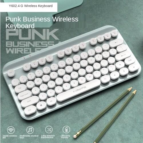 Y60 Wireless Mini Keyboard Portable Laptop Home Office Punk 2.4G Keyboard Suit for Windows and Mac