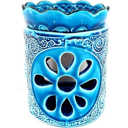 Turquoise Color, Handmade Ceramic, Censer