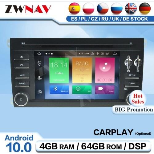 Carplay 2Din Android 10 Multimedia For Porsche Cayenne 2003 2004 2005 2006-2010 Radio Receiver Audio Stereo Player GPS Head Unit
