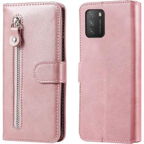 2021 Zipper Wallet Flip Book For Xiaomi POCO M3 X3 Pro Case Redmi Note 9 9i 10 10S POCO M2 Pro Max Magnetic PU Leather Bag Case