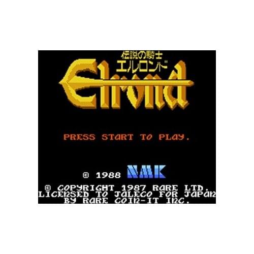 Densetsu No Kishi - Elrond 60 Pin 8 Bit Video Game Card Drop Shipping