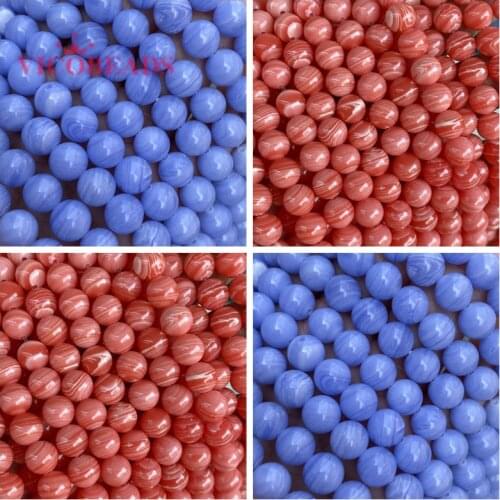 Natural Purple Agates Red Stripe Rhodonite Stone Round Beads for Jewelry Making 4 6 8 10 12mm Diy Jewellery Handmade Bracelets
