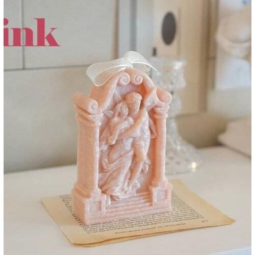 Greek Love Mythology Elements Candle Mold Roman Character Relief Architecture Scented Candle Making Handmade Soap Mold