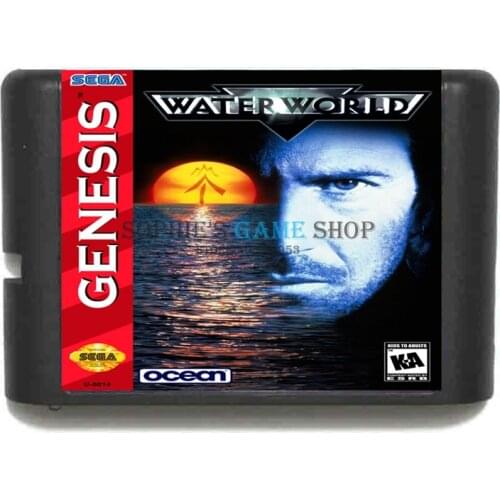 Water World 16 bit MD Game Card For Sega 16bit Game Player