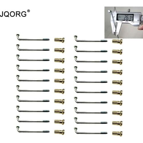 JQORG Length 30mm-60mm Electric Bike 12G Spokes J-BEND E-bike Sliver Color Spokes Surface Galvanization 12K Bike Spokes