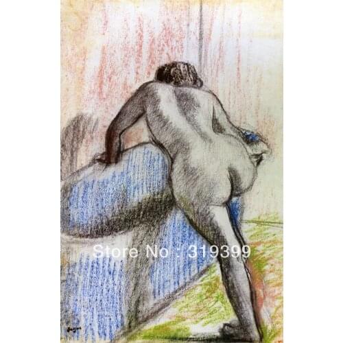Oil Painting Reproduction on Linen Canvas,The Bath by edgar degas ,Free DHL Shipping,100% handmade,museum quality