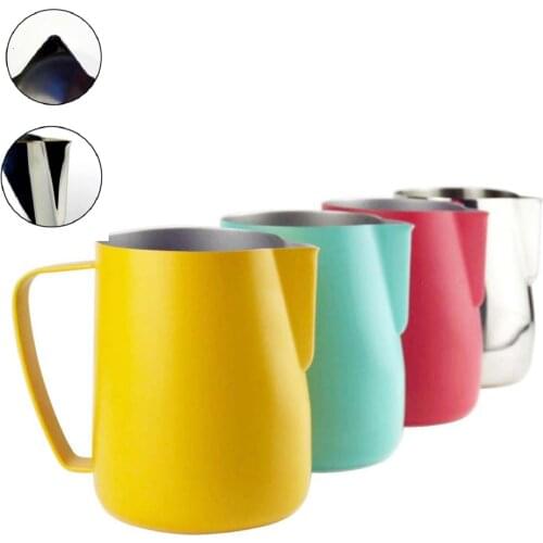 0.3-0.6L Milk Jug Stainless Steel Frothing Pitcher Pull Flower Cup Coffee Milk Frother Latte Art Milk Foam Tool Coffeware