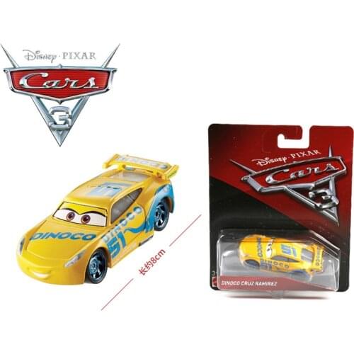 1:55 Disney Pixar Cars 3 Alloy Car Models New Roles Dinoco Cruz Ramirez Car Boy Toy Best Birthday Christmas Gift For Children