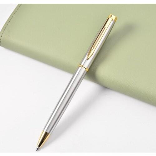 New type metal ball point pen steel bar business signing pen neutral pen student stationery