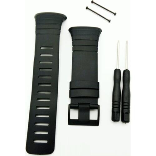 T-AMQ 35 mm Mens Watches Fit For Suunto Core Strap Standard All Black PVD Buckle Watch Band/Strap+Clasp Screw +Tool-05