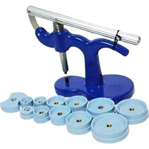 N7MF Watch Press Set, Watch Back Case Closer, Watchmaker Watch Repair Tool Kit with 12pcs Fitting Dies