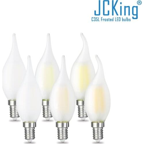 Dimmable LED Frosted Bulbs 2W- 8W Led Candle E12 E14 110V 220V Vintage Retro Dimming Filament Bulbs Lamp For Chandelier Lighting