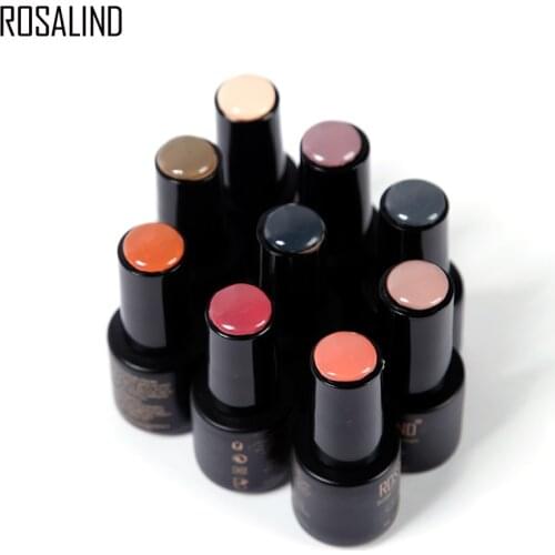 ROSALIND 25PCS/Lot White Silicone Label Sticker Gel Nail Polish Color Button Adhesive Paster Set For Manicure Gel Lacquer Design