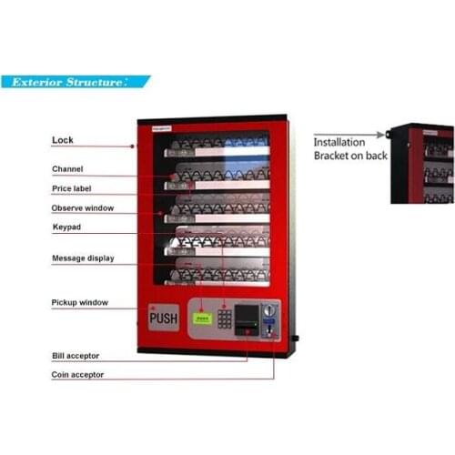 Small vending machine for Snacks, paper towels and cigarettes