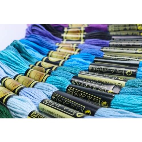 Oneroom Cross Stitch threads The two label cxc Style 10PCS Cross Stitch Cotton Embroidery Thread Floss Sewing Skeins 6