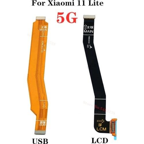 Original Main Board Flex Cable For Xiaomi Mi 11 Lite Mi11lite LCD USB Motherboard Mainboard Connector Data transmission Ribbon