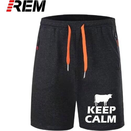 Work Shirts Short Sleeve Casual Men Keep Calm and Love Cows panties short pants