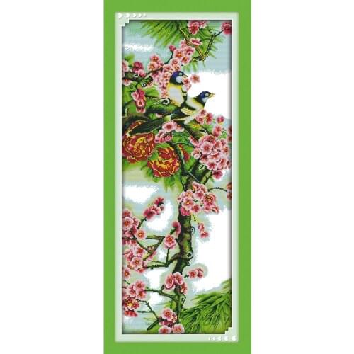 Everlasting Love The Plum Blossom Chinese Cross Stitch Kits Ecological Cotton Clear Stamped Printed 14C DIY Christmas Decoration