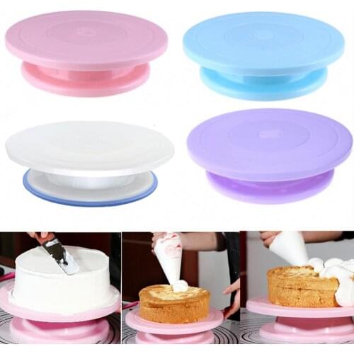 Hot Sale Plastic Cake Turntable Rotating Revolving Icing Cake Sugarcraft Tilting Turntable Decorating Stand Tool