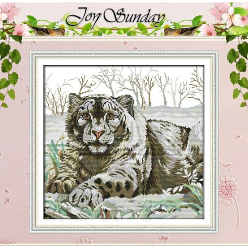 Tiger In The Snow Counted Cross Stitch 11CT 14CT Cross Stitch animals Cross Stitch Kits Embroidery for Home Decor Needlework